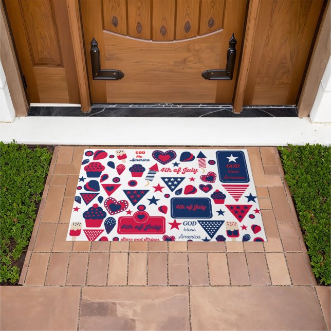 Happy July 4th Doormat (Outdoor)