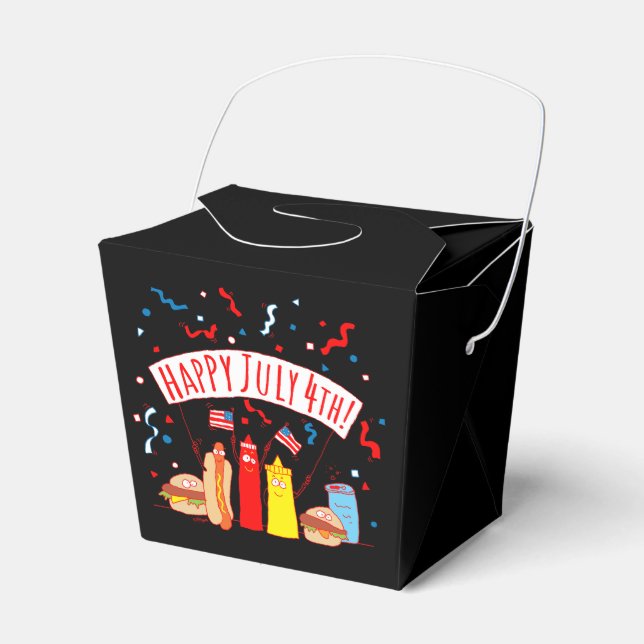 Happy July 4th Picnic Favor Box (Front Side)