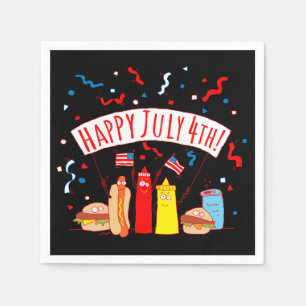 Happy July 4th Picnic Napkin