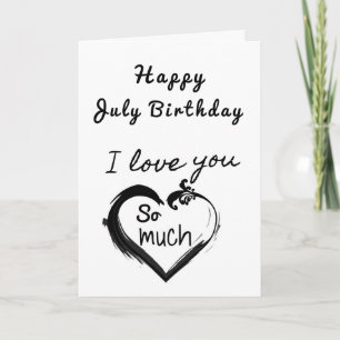 HAPPY *****JULY***** BIRTHDAY for **HER** Card