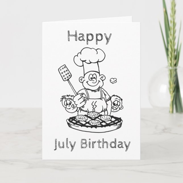 HAPPY *****JULY***** BIRTHDAY for **HIM** Card (Front)