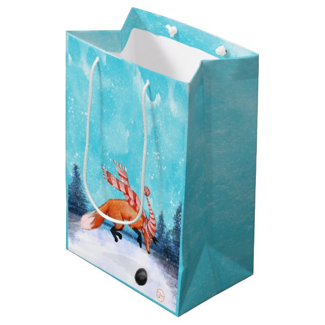 Happy Jumping Fox cadeau sac (Devant Angle)