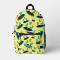 Happy jumping green beans cartoon pattern
