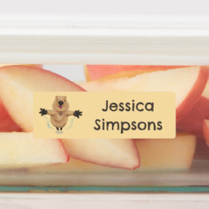 Happy jumping quokka cartoon personalized