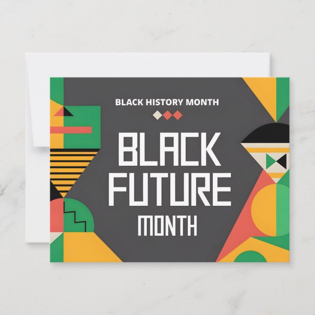 Happy Juneteenth Colourful Freedom Day Design Holiday Card (Front)