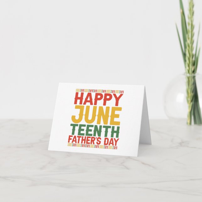 Happy JuneTeenth Father's Day Black History Month  Thank You Card (Front)