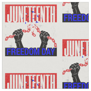happy juneteenth freedom african american holiday fabric