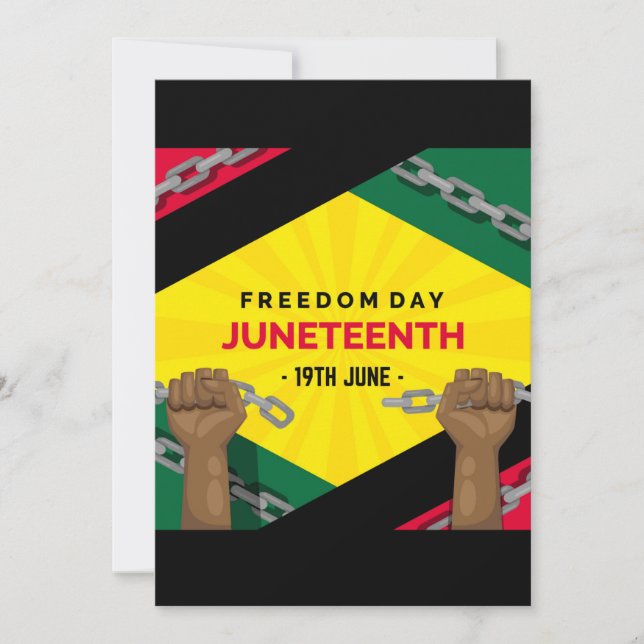 happy juneteenth freedom day invitation (Front)