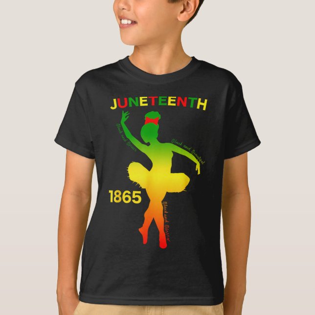 Happy Juneteenth Is My Independence Day Dancer Bla T-Shirt (Front)