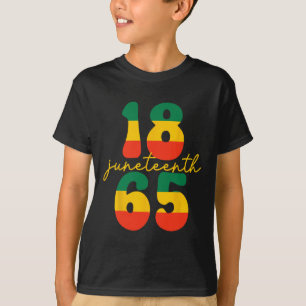 Happy Juneteenth Is My Independence Day Kid Black T-Shirt