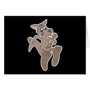 happy kangaroo and joey