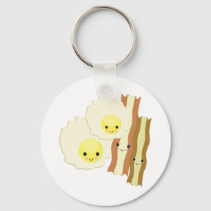 happy kawaii  breakfast keychain