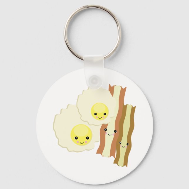 happy kawaii  breakfast keychain (Front)