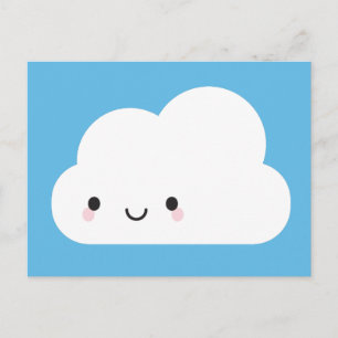 Happy Kawaii Cloud Postcard