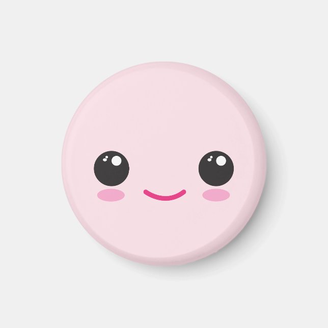 Happy Kawaii Face Magnet (Devant)