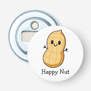Happy Kawaii Peanut Cartoon – Cute Smiling Nut  Bottle Opener