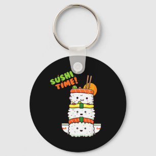 Happy Kawaii Sushi and Sunshine Ready for Summer Keychain