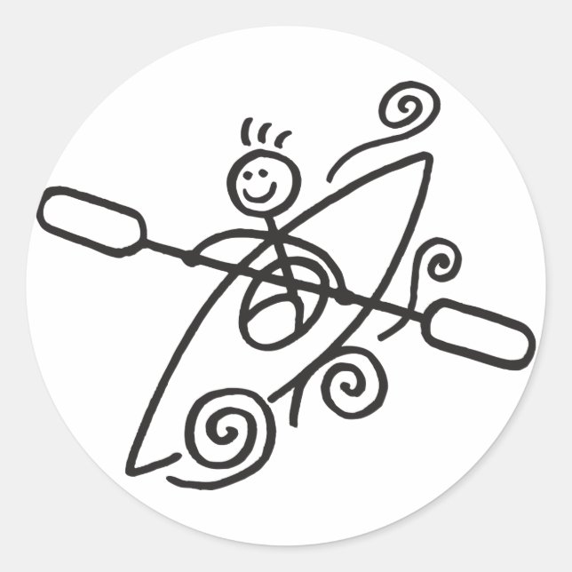 Happy Kayak Sticker (Devant)