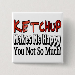 Happy Ketchup 2 Inch Square Button
