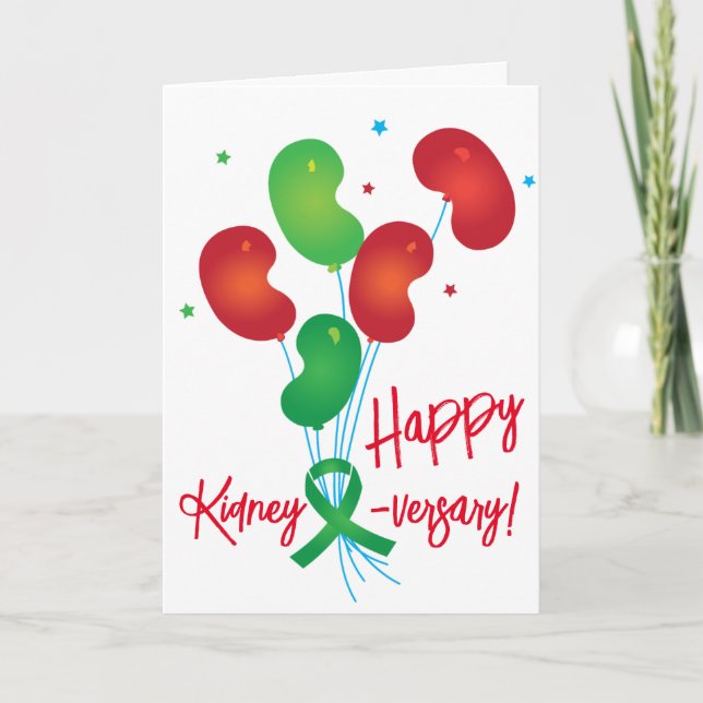 Happy Kidney-versary Customizable Card (Front)