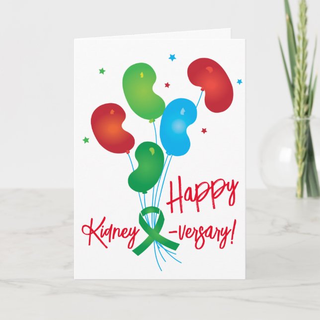 Happy Kidney-versary Customizable Card (Front)