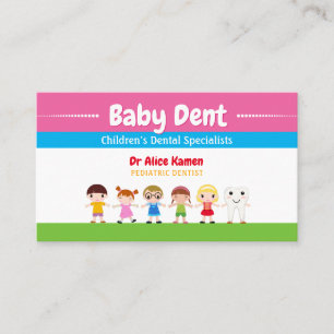 Happy Kids and Tooth   Pediatric Dentist Business Card