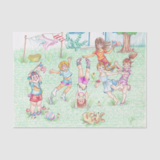 Happy Kid's Art Print 10 x 15 Tissue Paper