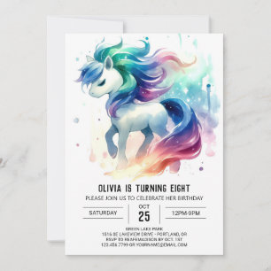 Happy Kids Horse Birthday Invitation