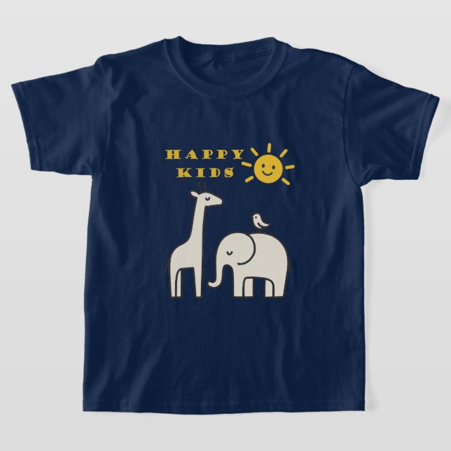 happy kids T shirt (Laydown)