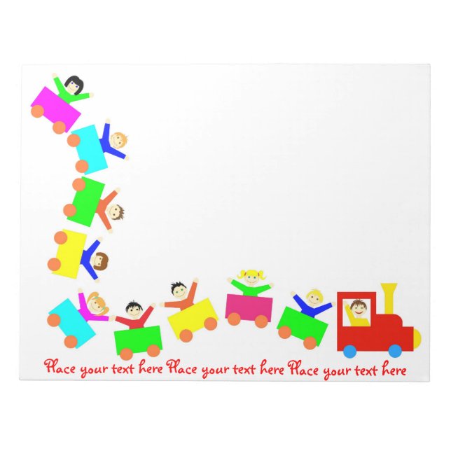 Happy Kids Train Notepad (Front)
