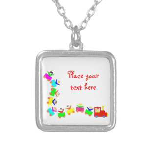 Happy Kids Train Silver Plated Necklace