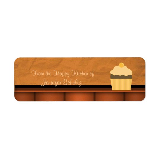 Happy Kitchen Cupcake Custom Personalized Return Address Label