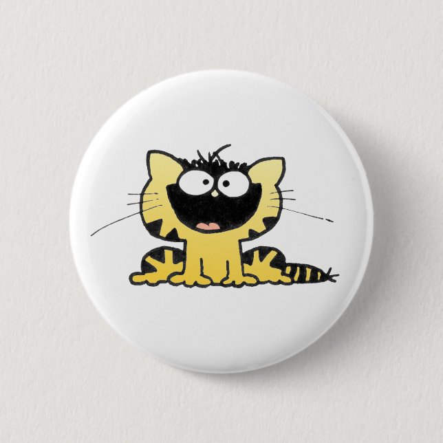 Happy-Kitty 2 Inch Round Button (Front)