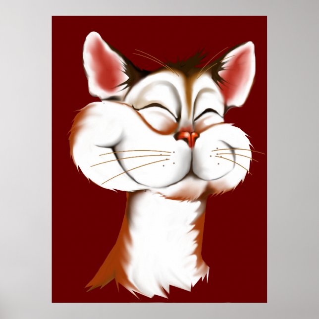 Happy Kitty Face Poster (Front)