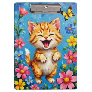 Happy Kitty Garden Clipboard