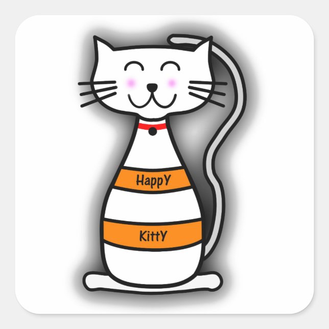 Happy Kitty Sticker (Front)