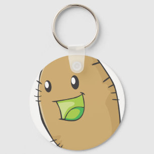 Happy Kiwi Fruit Smiling Keychain