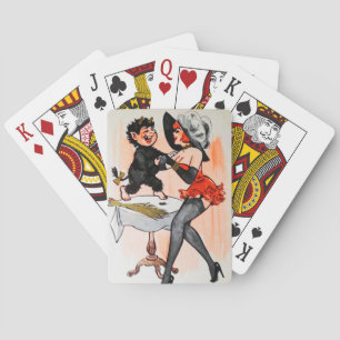 Happy Krampus with Temptress Vintage Christmas Playing Cards