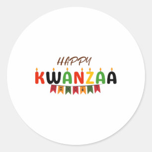 Happy Kwanzaa - 7 Principles Of Kwanzaa Tees  Classic Round Sticker
