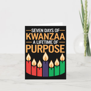 Happy Kwanzaa Candles Africa Holiday African Ameri Card