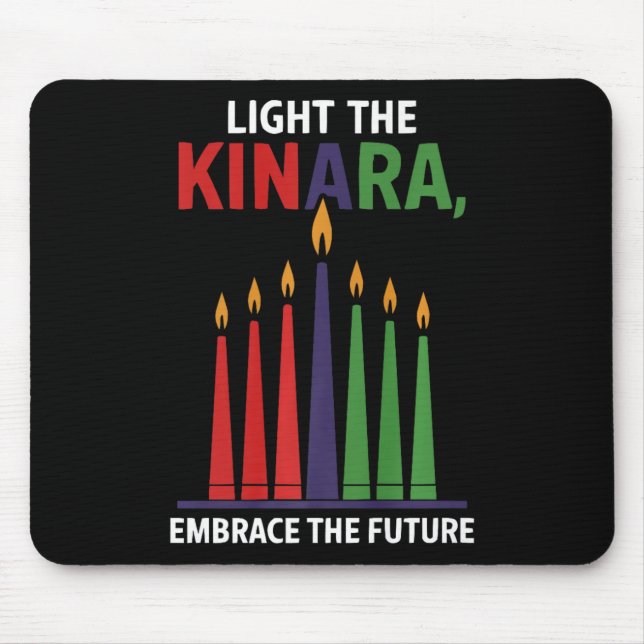 Happy Kwanzaa Candles Africa Holiday African Ameri Mouse Pad (Front)