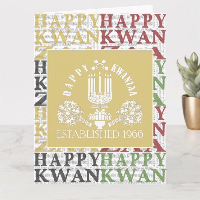 Happy Kwanzaa Card (Small Plant)