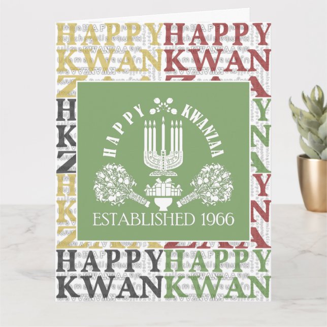 Happy Kwanzaa Card (Small Plant)