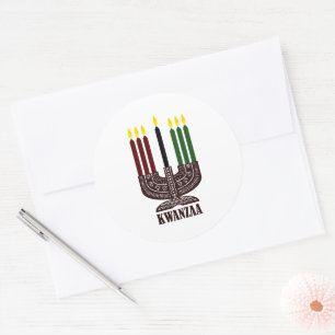Happy Kwanzaa Classic Round Sticker