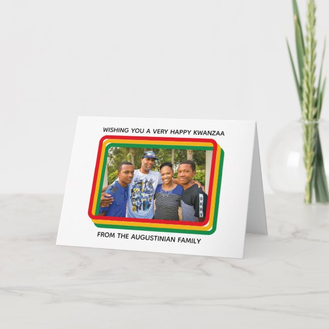 Happy Kwanzaa Family Photo Holiday (Front)