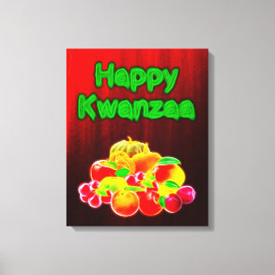 Happy Kwanzaa First Fruits Canvas Print