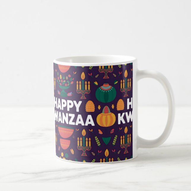 Happy Kwanzaa Gift Idea Coffee Mug (Right)