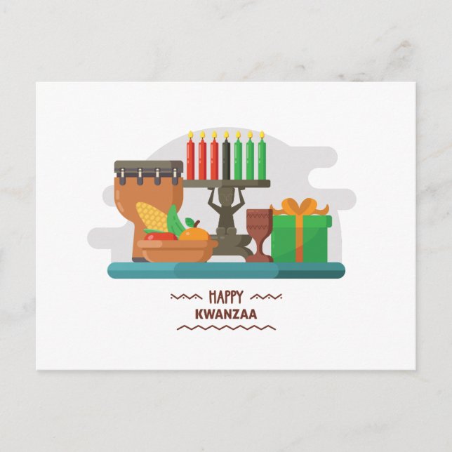 happy kwanzaa gifts postcard (Front)