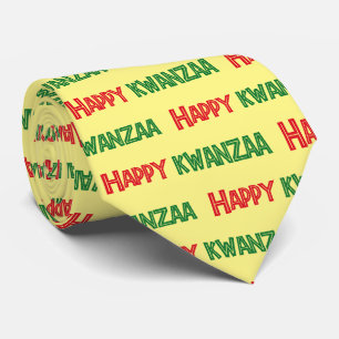 Happy Kwanzaa Greeting Tie