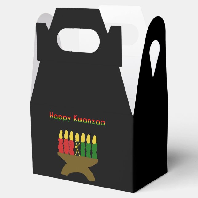 Happy Kwanzaa Kinara Favor Box (Opened)